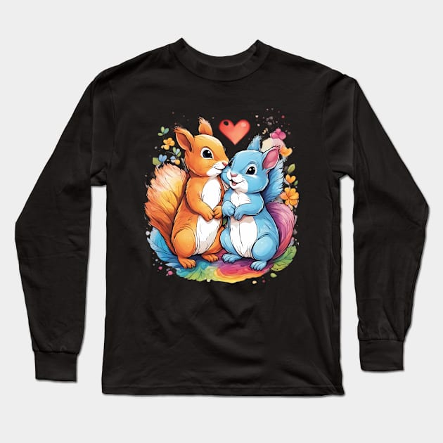 Kindness is Everything Squirrel Long Sleeve T-Shirt by animegirlnft